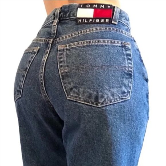 Tommy Hilfiger Jeans 29 NWT 90’s Style High Waist Taper Body Hugging Slim Denim - Picture 1 of 5
